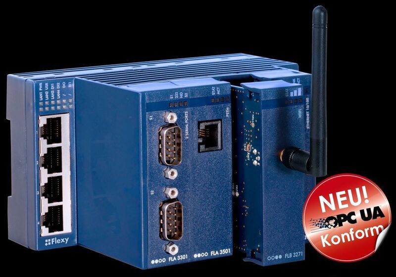 Das eWon Flexy ist ein VPN-Router für anspruchsvollere Anwendungen und ermöglicht Anwendern individuelle Anpassungen z.B. für die Datenvorverarbeitung. (HMS Industrial Networks)