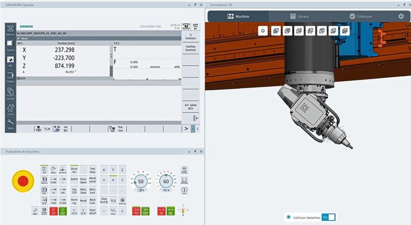 Create My Virtual Machine: Der innovative Digital Twin ermöglicht die virtuelle Prozessentwicklung an Maschinen mit Sinumerik One. (Bild: Siemens AG)