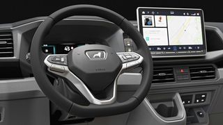 Vieles neu am MAN TGE: komplett neue E/E-Architektur, neue Sensoren und Kameras, neues Multifunktions-Lenkrad und neues Armaturenbrett. (Bild: MAN)