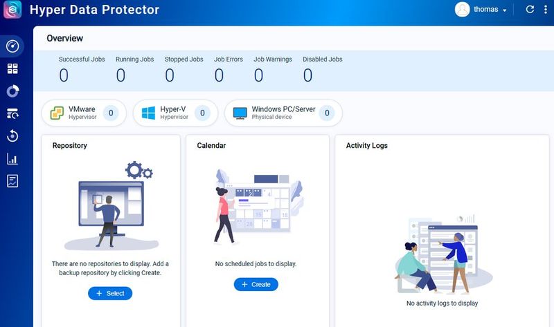 Hyper Data Protector kann VMs und physische Server sowie PCs sichern. (Bild: Joos – QNAP)