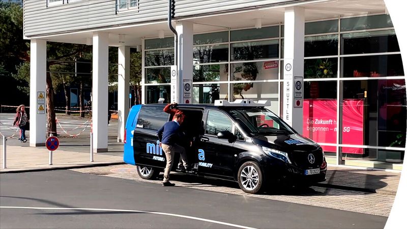 Mira testet elektrisch angetriebene Mercedes Vito als automatisierte Personenshuttles in Bonn. (Bild: Mira)