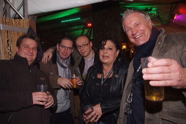 Die Drucker-Truppe: Olaf Graupe von Actebis, Thomas Merklein und Axel Inhoffen von Epson, Bernadette Penkowski von Oki und Peter Knittel von Epson (Archiv: Vogel Business Media)