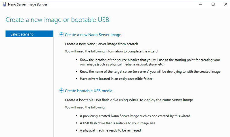 Der Image Builder führt mit einem Assistenten zur Bereitstellung. Das wird sich mit Version 1709 von Windows Server 2016 ändern. (Joss / Microsoft)