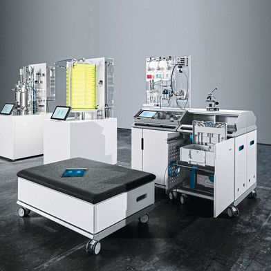 Biotech-automatisering: Festo geeft aan de hand van een aantal geselecteerde kweekprocessen een overzicht van de reeds beschikbare componenten en oplossingen voor de automatisering van bioreactoren. (Afbeelding:Festo SE & Co. KG)