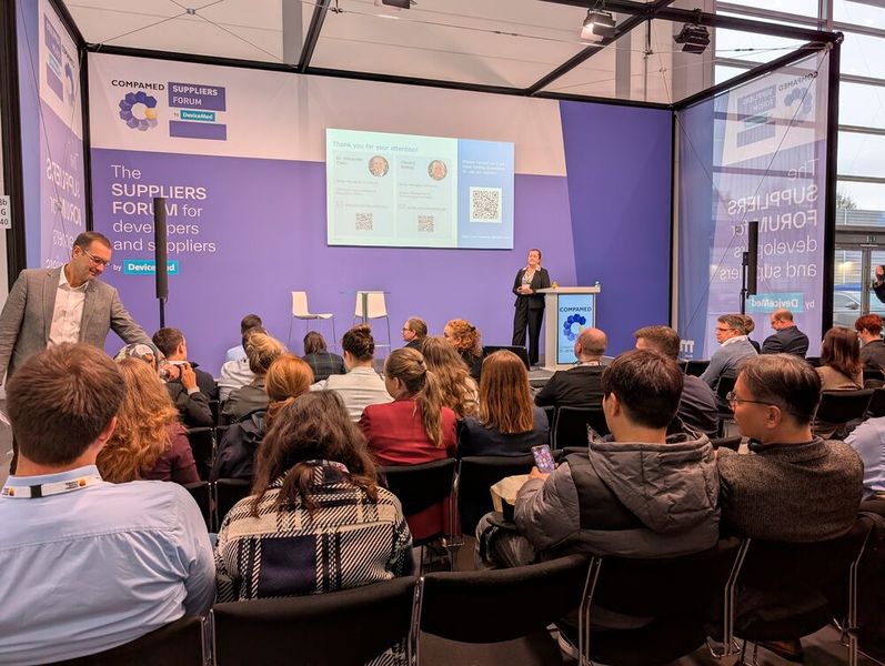 Das Compamed Suppliers Forum by Devicemed bot an allen vier Messetagen Expertenvorträge rund um die Trendthemen der Medizintechnik-Branche ... (Bild: Breunig – VCG)