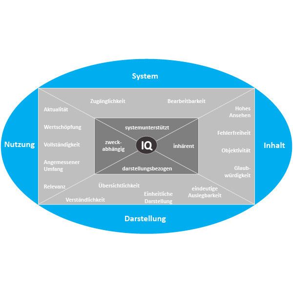 15 Dimensionen der Daten- und Informationsqualität der Deutschen Gesellschaft für Datenqualität (Grafik: DGIQ e.V.)