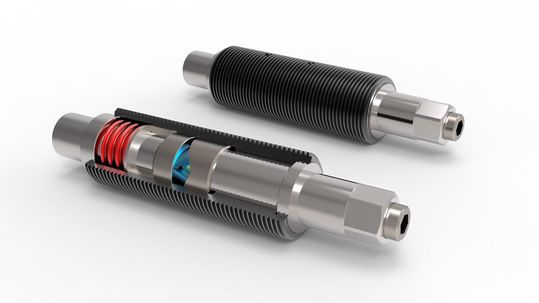 Die Jakob-Kraftspannspindeln MSP/MSPD punkten durch hohe Spannkräfte, einen großen Spannweg und die einfach Bedienung und Montage. Sie sind prädestiniert für das Spannen großer und schwerer Werkstücke.(Bild:  Jakob Antriebstechnik)