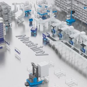 Mushinys „Xi‘he-iRMS“-System stellt weltweit hybride Roboteranwendungen für vielfältige Industrieanwendungen zur Verfügung.(Bild:  Mushiny)