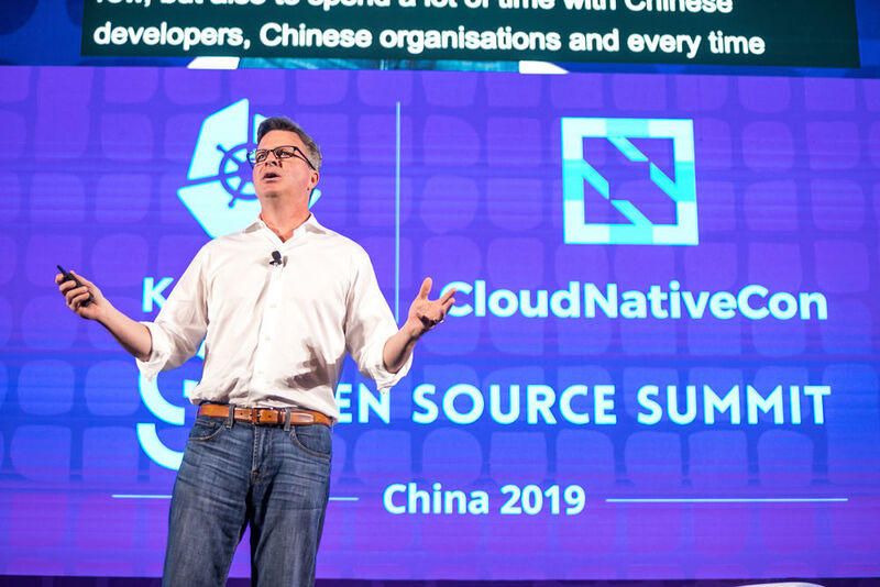 Jim Zemlin, Executive Director der Linux Foundation, strich die Bedeutung des chinesischen Marktes heraus. (CNCF)
