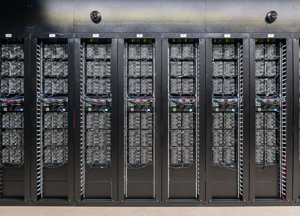 Asic Machine Rack Blockchain mit freier Kühlung und Grünstrom im DTM-Datacenter