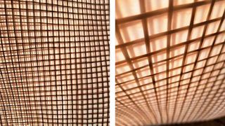 Detailaufnahme des Weidengewebeverstärkten Kunststoffs (Bild: Baukunsterfinden)