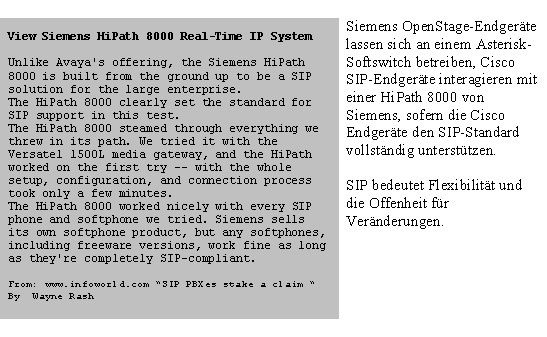 Abbildung 10: SIP bedeutet Flexibilität und die Offenheit für Veränderungen. Quelle: Infoworld: SIP PBXes Stake a claim von Wayne Rash (Archiv: Vogel Business Media)