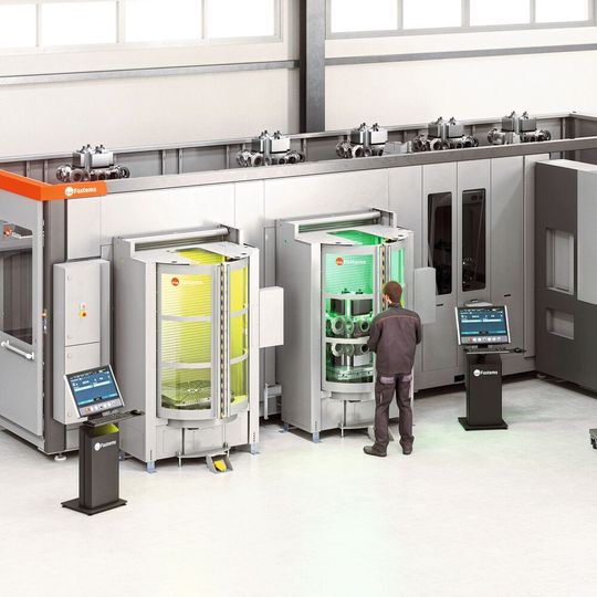 Der FPC Version 8 von Fastems ermöglicht die einfache Automatisierung von CNC-Fräsmaschinen mit Maschinenpaletten in den Dimensionen von 400 mm bis 1000 mm. Der FPC Version 8 von Fastems ermöglicht die einfache Automatisierung von CNC-Fräsmaschinen mit Maschinenpaletten in den Dimensionen von 400 mm bis 1000 mm.