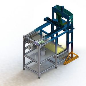 Die kompakte Bearbeitungsmaschine dient der generativen Fertigung von Metall-Bauteilen –
Simulation unterstützte bei der Entwicklung.