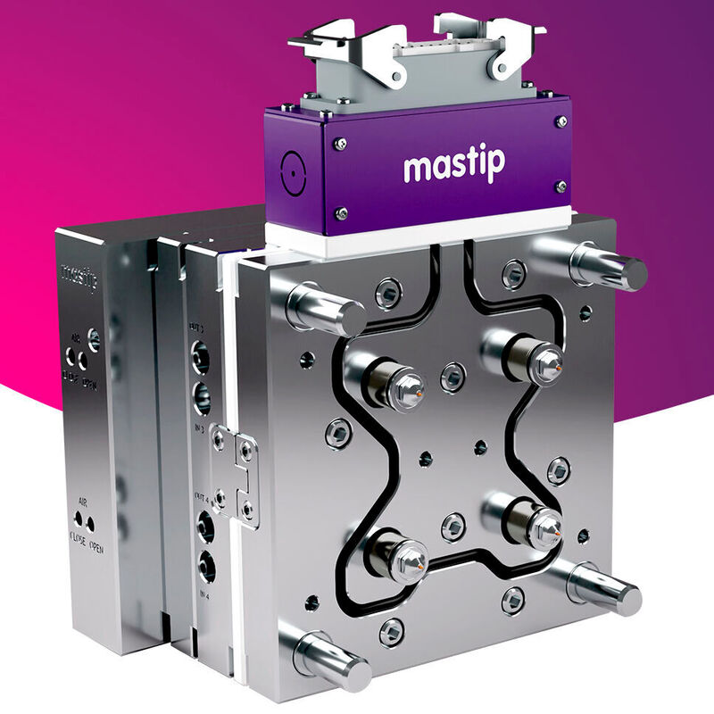 Mastip's LSR solution features a “Cold Deck” design that includes cooling channels in the mould plates, manifolds, and nozzles. 