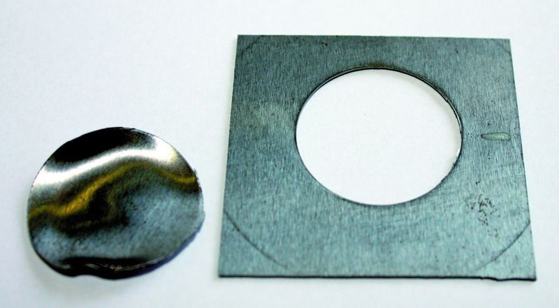 Bild 5: Schnittteil aus 22MnB5, Blechdicke 0,9 mm, geschnitten mit 610 kA. (Archiv: Vogel Business Media)