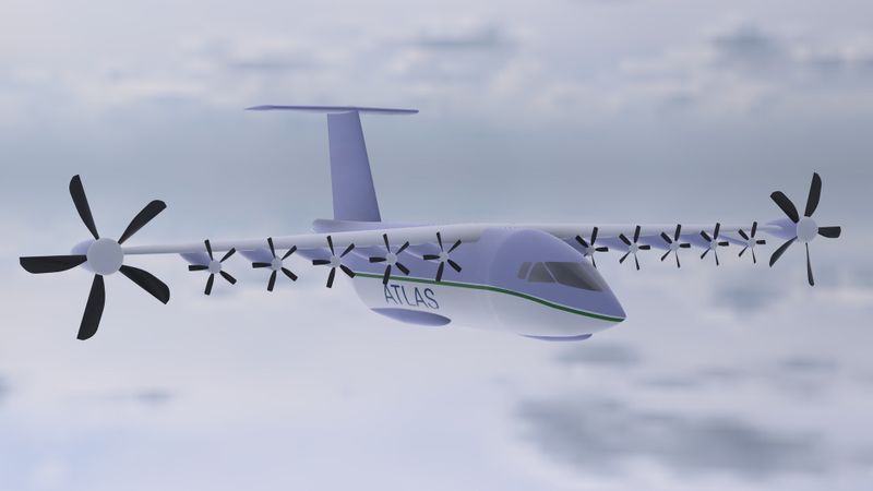 Das Konzept Atlas (Adaptive Testbed for Liquid-hydrogen Aviation Systems) der DHBW Ravensburg ist ein modularer, CS-23-zertifizierbarer Technologiedemonstrator mit fester Distributed-Electric-Propulsion-Architektur und austauschbarer Energiequelle, der den direkten Vergleich von Flüssigwasserstoff-Brennstoffzellen und Lithium-Ionen-Batterien unter identischen aerodynamischen und antriebstechnischen Bedingungen ermöglicht.  (Bild: DHBW Ravensburg/ATLAS)