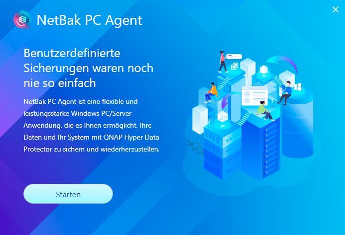 Der NetBak PC Agent wird auf den Endgeräten installiert. (Bild: Joos – QNAP)