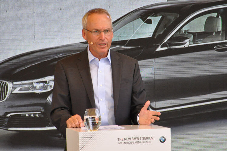 „Jede Generation des 7er hatte mehr Kunden als der Vorgänger. Diese Tradition wollen wir beibehalten“, sagte BMW-Finanzvorstand Friedrich Eichiner bei der Vorstellung des Modells. (Foto: Wehner)