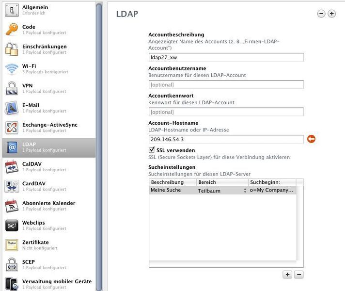 SSL-Konfiguration beim LDAP-Protokoll. (Archiv: Vogel Business Media)