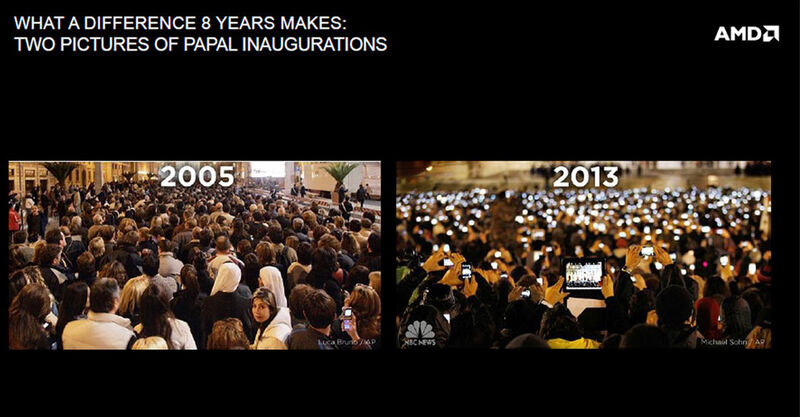 Abbildung 1: Die gleiche Perspektive, acht Jahre Zeitversatz .... Jeder filmt, produziert Daten. (Bild: AMD)
