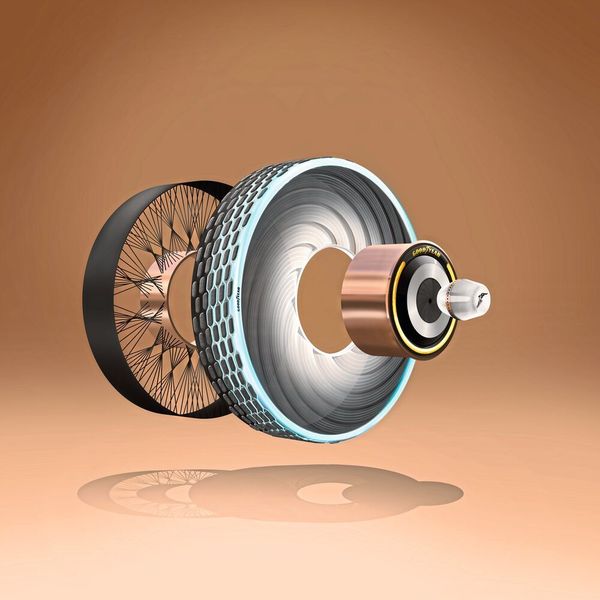 Goodyears „Recharge“ ist modular aufgebaut – mit einem herkömmlichen Reifen hat das Konzept nur noch wenig gemein. (Goodyear)