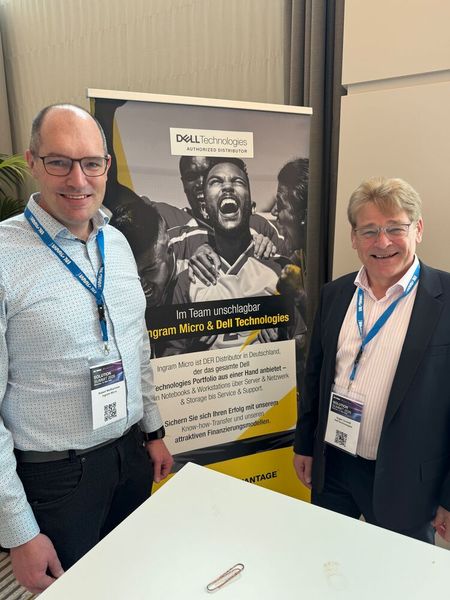 Im Team unschlagbar: Robert Weilhammer (l., Ingram Micro) und Eugen Schmitt (Dell) (Bild: Vogel IT-Medien GmbH)