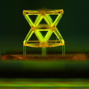 Mikroskop-Aufnahmen einer einzelnen Zelle des ultraleichten und ultrastabilen Materials