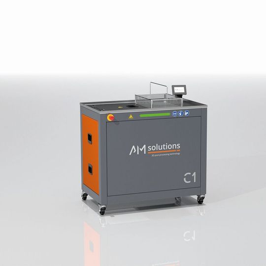 The C1 was specifically developed for the automated removal of support structures from 3D printed components made from photopolymer resins. With its innovative design this machine meets all industrial requirements regarding process stability, consistency of results, cost-efficiency and traceability. Moreover, the C1 produces the desired results much faster than other systems available in the market. The C1 was specifically developed for the automated removal of support structures from 3D printed components made from photopolymer resins. With its innovative design this machine meets all industrial requirements regarding process stability, consistency of results, cost-efficiency and traceability. Moreover, the C1 produces the desired results much faster than other systems available in the market.