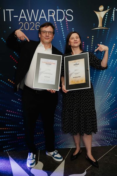 Christoph Weissthaner und Anastasia Omlitz von Nextcloud. (Bild:  Manuel Emme Fotografie)