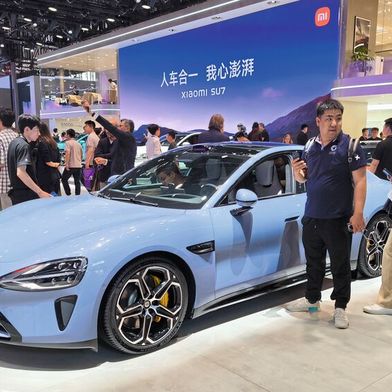 Auf Messen ist der Xiaomi SU7 ein Publikumsmagnet. (Bild: sp-x)