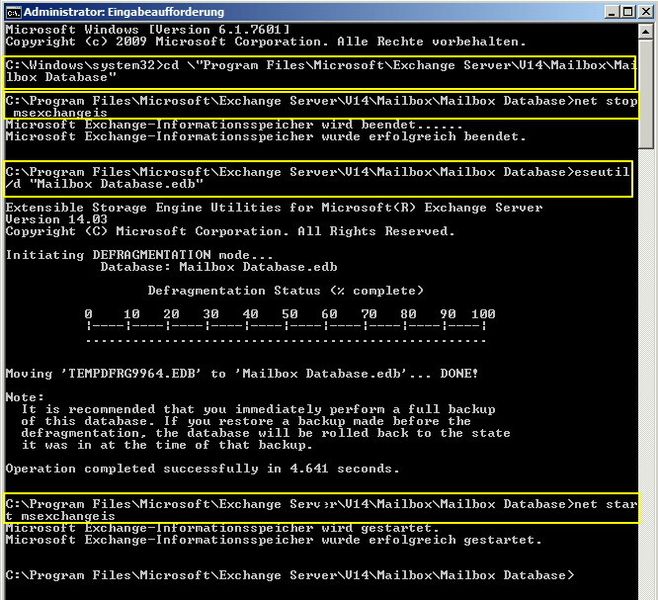 Abbildung 3: Durch die Optimierung der Exchange-Datenbank in SBS 2011 Standard erhöhen Administratoren die Datensicherheit, Stabilität und die Leistung von Exchange. (Bild: Joos)