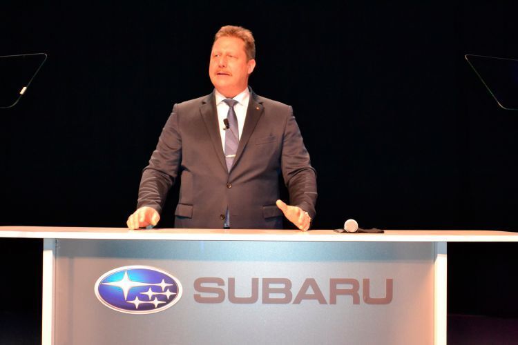 Volker Dannath, Geschäftsführer von Subaru Deutschland, gab das Absatzziel von 7.000 Einheiten für dieses Jahr aus. Dies entspräche einem Verkaufsplus von acht Prozent im Vergleich zu 2015. (Foto: Birgit Hiemann)