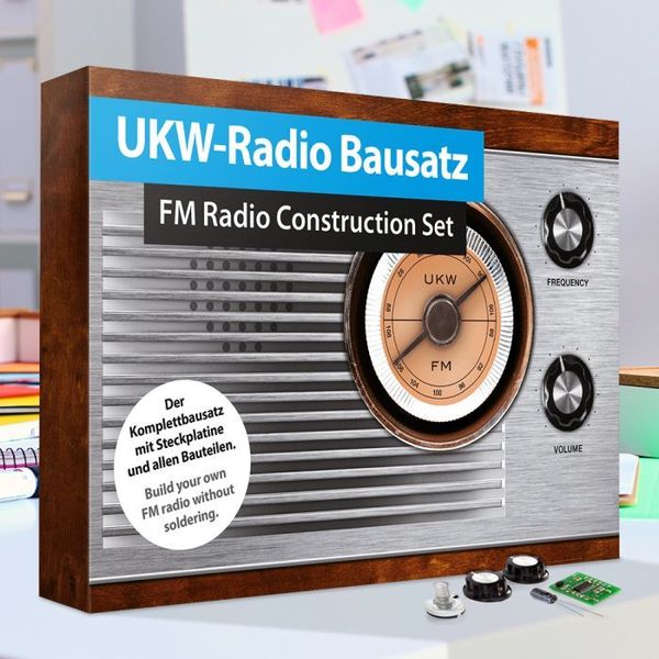 Für 39,95 Euro bleibt man im Homeoffice auf dem aktuellen Stand der Nachrichten und die Mittagspause ist auch gefüllt. Der UKW-Radio Bausatz kommt von Monsterzeug unter anderem mit Gehäuse, Steckplatine, SMD-bestückter Empfangsplatine mit integriertem UKW-Empfänger, Potis, Lautsprecher und Lautsprecherverstärker. (Monsterzeug.de)