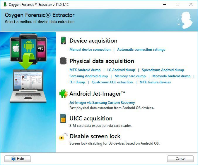 Über den Oxygen Forensic Extractor lassen sich die Daten der Endpoints einlesen. (IAIT)