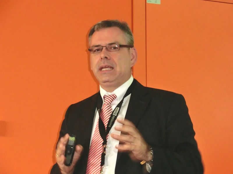 Andreas Kaufmann von Commscope Solutions Germany: Commscope hat den vor einem Jahr den DCIM-Spezialisten Itracs gekauft. Die Software tragt die Bezeichnung CPIM. (Bild: Ostler)