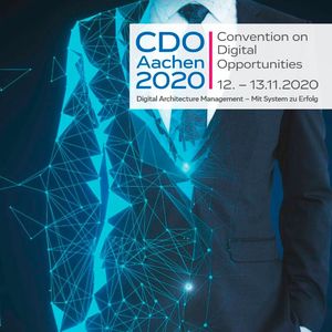 CDO Aachen    Die CDO Aachen 2020, eine interessante Hybrid-Veranstaltung aus Fachtagung und Ausstellerforum am Cluster Smart Logistik auf dem RWTH Aachen Campus, will ihre Besucher in anschaulichen Vorträgen aus Praxis und Wissenschaft nutzwertige Impulse setzen, um Unternehmen zu befähigen, zentrale digitale Fähigkeiten aufzubauen. Das Leitbild der Veranstaltung lautet „Digital Architecture Management – Mit System zum Erfolg“ und soll vermitteln, wie Unternehmen ihre Strategie, Prozesse und Infrastruktur anhand einer nachhaltigen Digitalarchitektur zukunftsfähig aufstellen. Dabei stehen die strategischen Handlungsfelder „Strategie & Organisation“, „Prozesse & Systeme“ sowie „Infrastruktur & Technologie“ im Fokus. Wann: 12. - 13. November 2020, Aachen.    Mehr unter: 