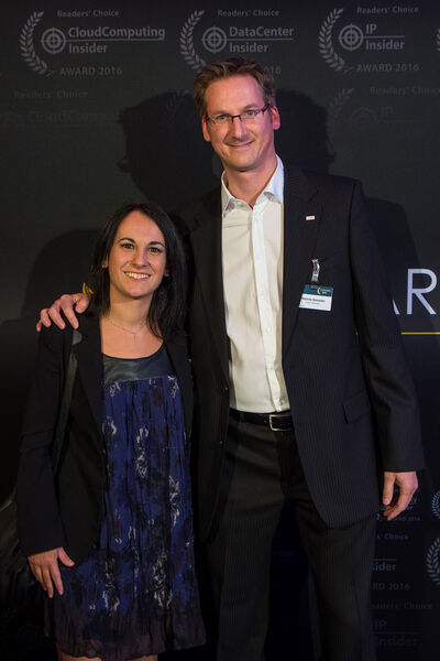 Irene Schirru und Mathias Reinecke von Exact Software. (Dominik Sauer / VIT)