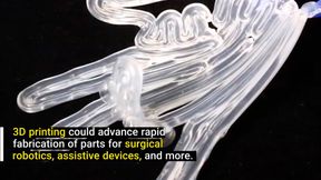 Einsatzbereit für die Medizin: Dieser gedruckte Greifer demonstriert das Potenzial der Technologie für chirurgische Instrumente oder Prothesen. (Bild: Harvard John A. Paulson School of Engineering and Applied Sciences (SEAS)