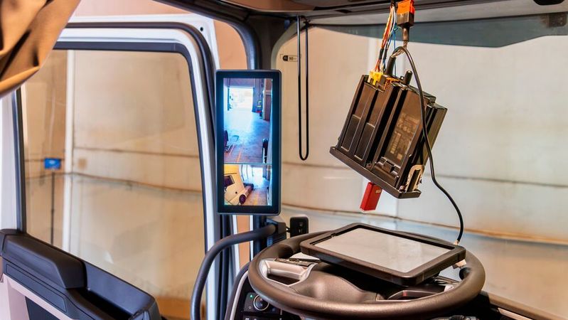 Bis zum 18. August müssen auch die Fahrtenschreiber der Version 1 (2. Generation) auf Version 2 umgerüstet werden, wenn das Fahrzeug grenzüberschreitend im Einsatz ist.(Bild: ©  M. Perfectti - stock.adobe.com)