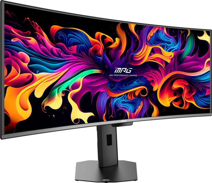 Der 34-Zöller MPG 341CQR QD-OLED X36 basiert auf einem QD-OLED-Panel der 5. Generation mit Tandem-OLED-Technologie. Ein KI-Chip soll die Lebendauer verlängern. (Bild: MSI)