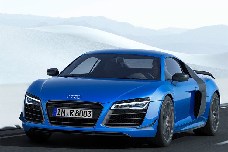 Der im Juni auf den Markt kommende neue Audi R8 erhält wie der Audi R8 LMX (im Bild) auch Matrix LED-Scheinwerfer mit zusätzlichem Laser-Spot-Fernlicht. (Foto: Audi)