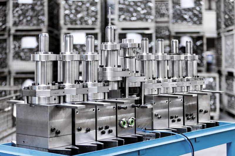 Bild 1: Die Hydroformingstufe ist im Stufenumform-Werkzeugsatz integriert. (Bild: UFT Umformtechnik)