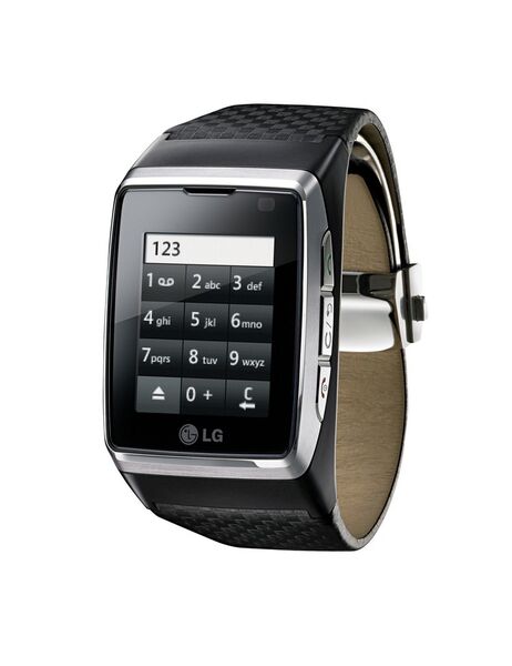 Schon 2009 brachte LG mit dem Watchphone das erste 3G-Handy im Format einer noblen Armbanduhr.  (LG)