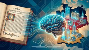 Während Papst Leo XIV. in seiner Enzyklika „Magnifica Humanitas“ strenge internationale Richtlinien für den Umgang mit KI fordert, hält Bundesdigitalminister Dr. Karsten Wildberger zu viel Regulierung für kontraproduktiv. (Bild: Gemini / KI-generiert)