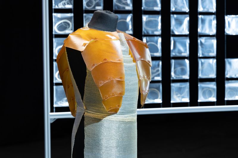 Mit der Herstellung, Weiterentwicklung und Optimierung der Chitosan-Spinning-Produktion will das Team eine neue, biobasierte Ressource für die Textilindustrie erschließen und zu einer Vision der Kreislaufwirtschaft von morgen beitragen. (Bild: Surreal Labor)