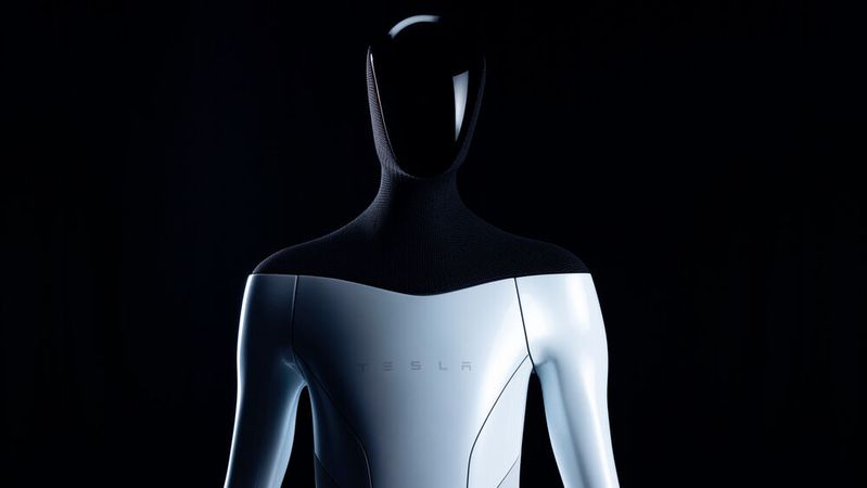 Ein Prototyp des humanoiden Tesla-Roboters soll schon im kommenden Jahr verfügbar sein.(Bild:  Tesla)