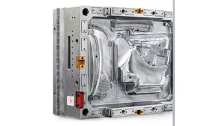 HRSflow presents a new family mold available for customer trials for one-shot production of three very differently sized elements of a car door module. The precise and responsive Flexflow technology allows for low-warpage, defect-free parts with finely grained surfaces.  (© HRSflow)