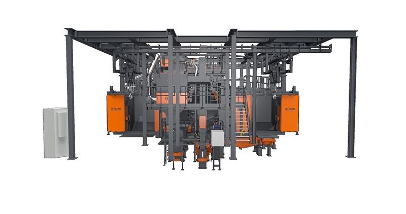 The highly flexible spinner hanger blast machines are ideal for treating delicate work pieces that must not tumble over each other. They are equally suitable for handling components with complex shapes as well as heavy and large work pieces. (Source: Rösler Oberflächentechnik)