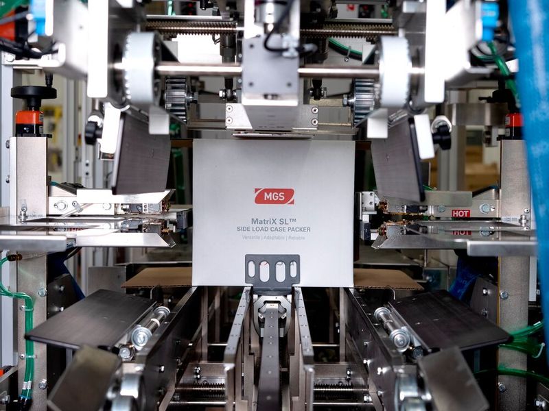 The cartoning and end-of-line packaging systems include compact case packers (3-4 meters), high-speed tube packing (up to 500 tubes/min), and flexible solutions for formats including blisters, bottles, vials, and medical devices. (Source: Coesia)